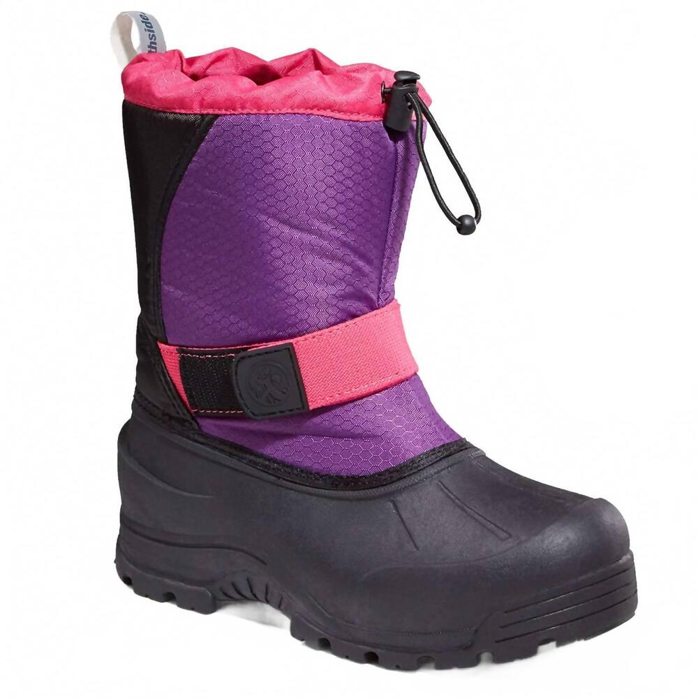 NEW NORTHSIDE girl's zephyr waterproof cold weather boot in purple